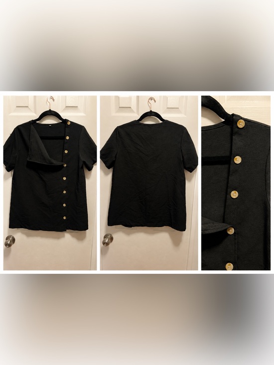 Tops - Women’s Black y Button Blouse Size L